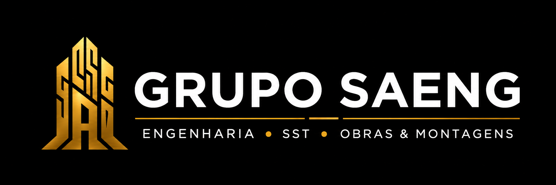 Logo institucional Grupo SAENG Engenharia SST Obras e Montagens